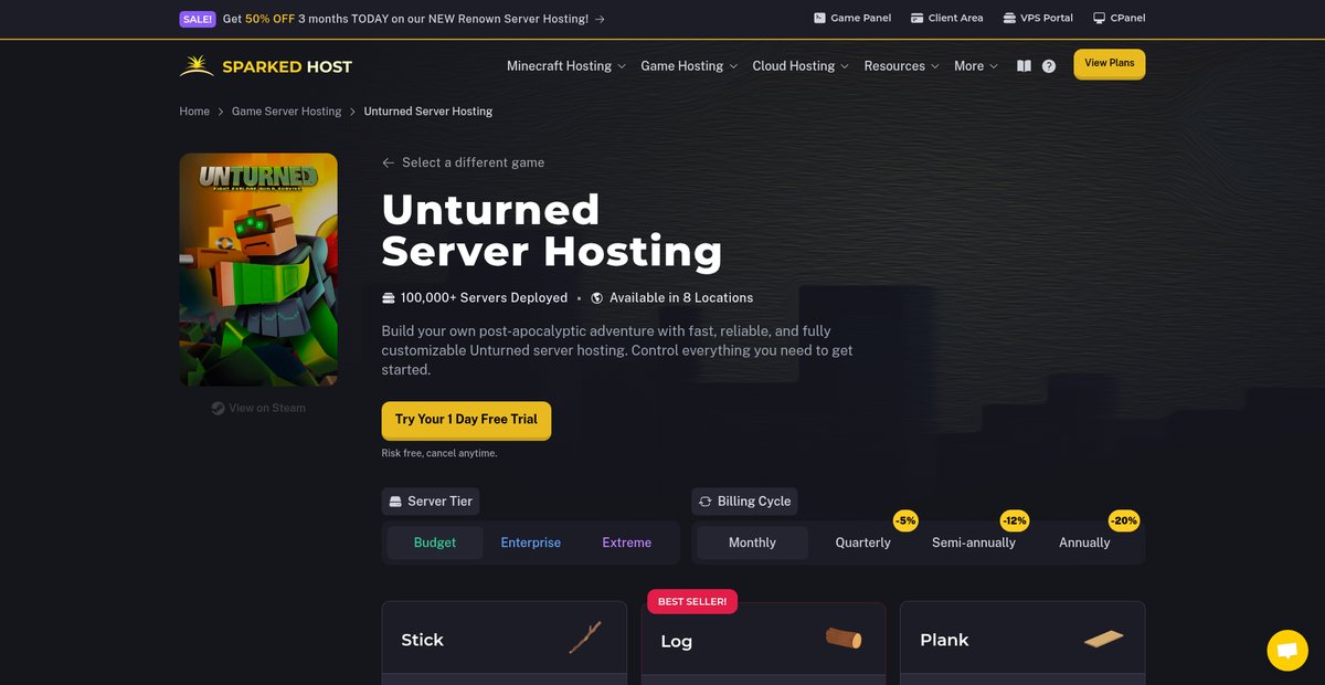 Unturned Server Hosting Screenshot