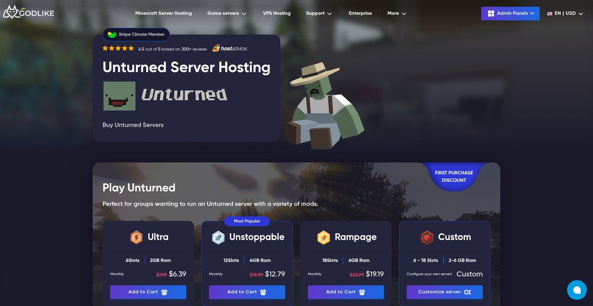 Best Unturned Servers Hosting - Godlike Screenshot