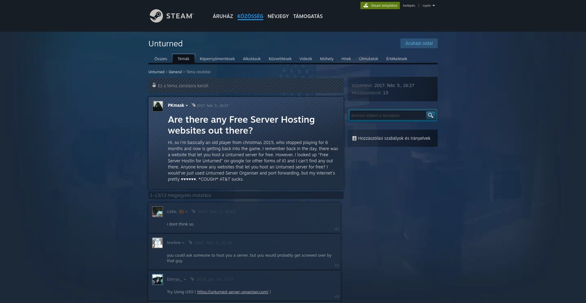 Are there any Free Server Hosting websites out there? Screenshot