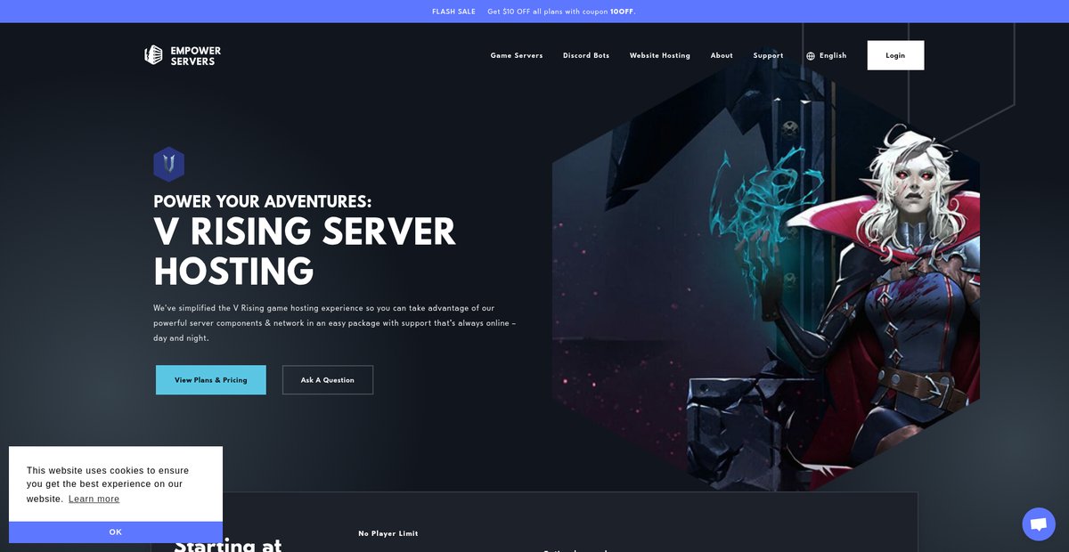 V-Rising Server Hosting Starting at $9.99/month Screenshot