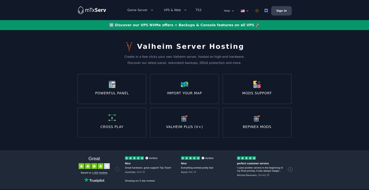 🥇Valheim Server Hosting Screenshot