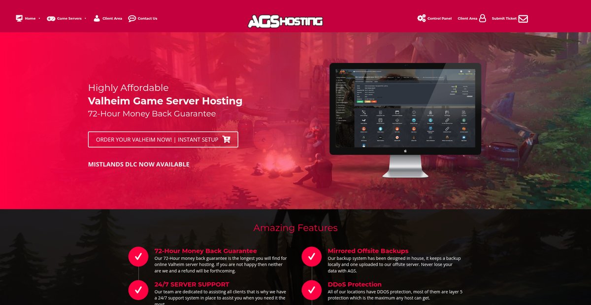 Valheim Server Hosting | AGS Game Servers Screenshot