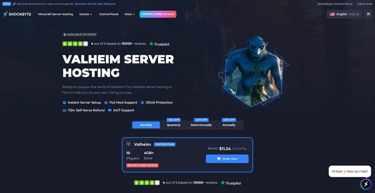 Valheim Server Hosting Screenshot