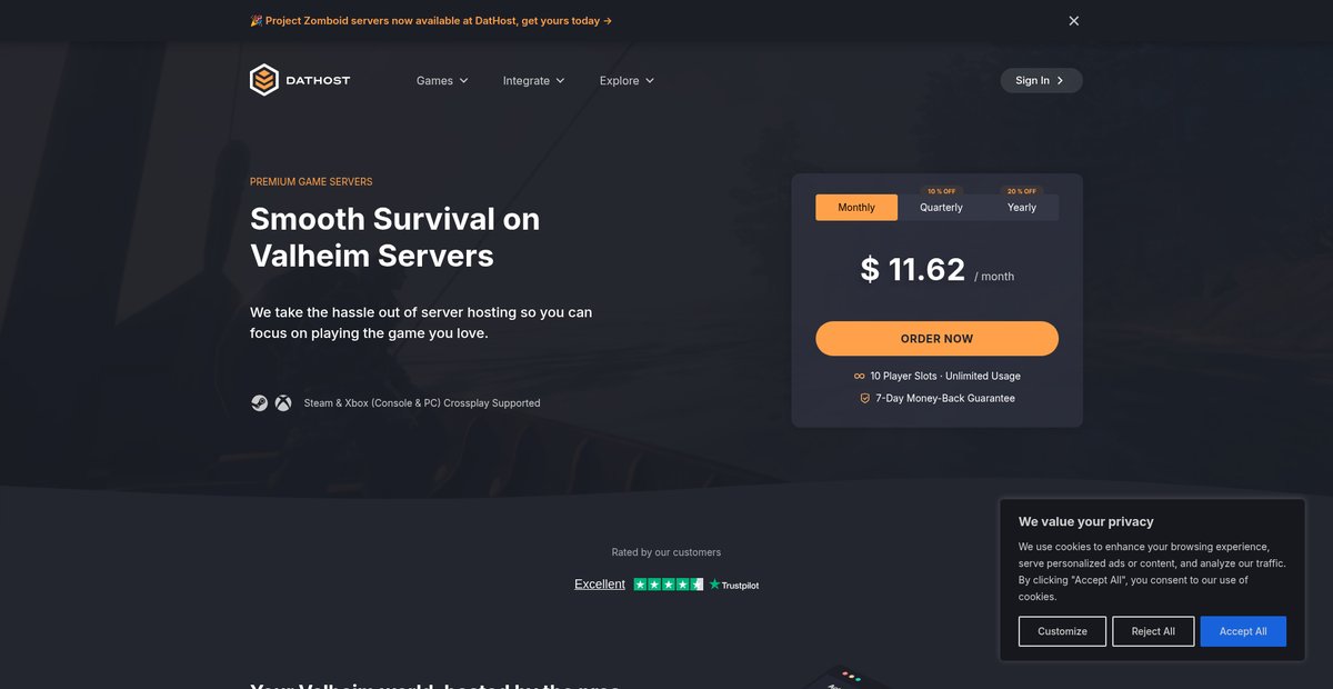 Valheim Server Hosting for Smooth Survival Screenshot