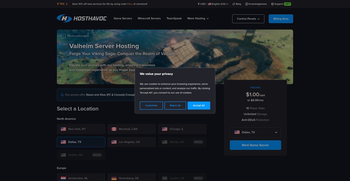 Valheim Server Hosting Screenshot