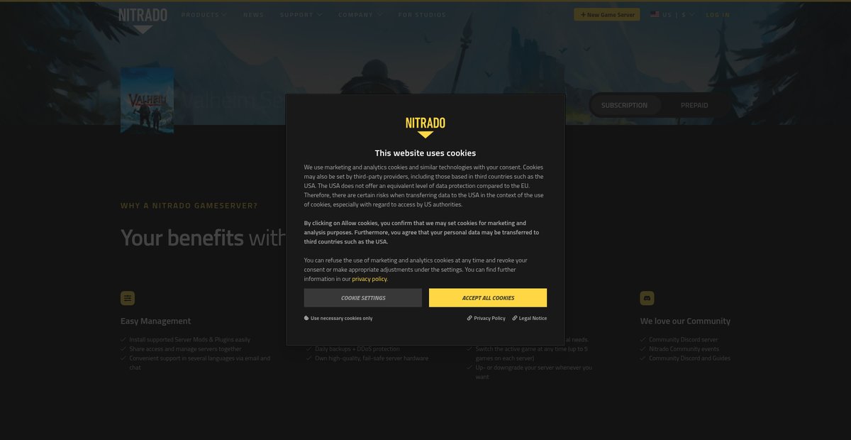Valheim Server Hosting Screenshot