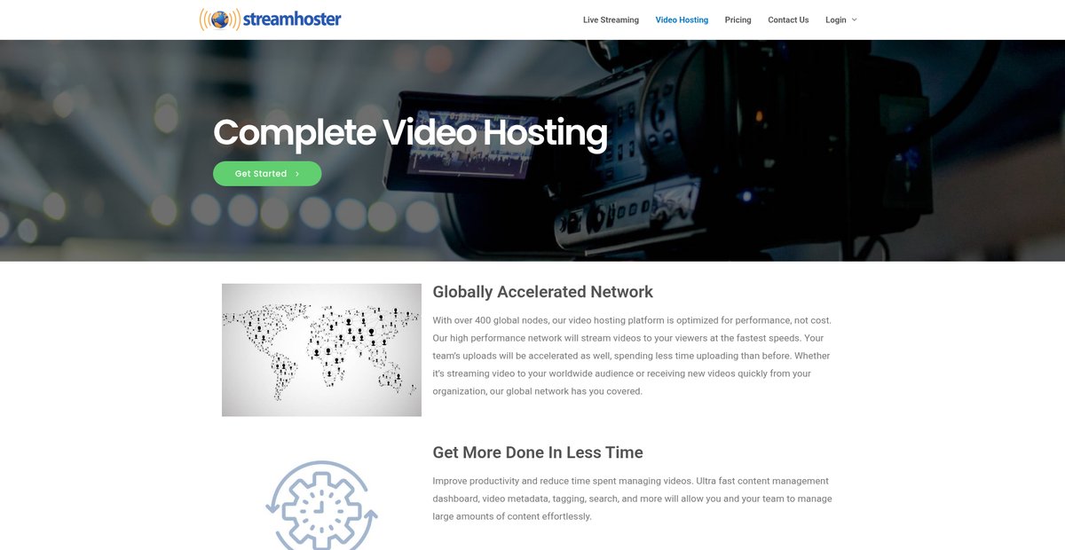 Video Hosting - streamhoster.com Screenshot