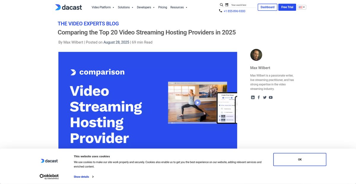Comparing the Top 20 Video Streaming Hosting Providers ... Screenshot