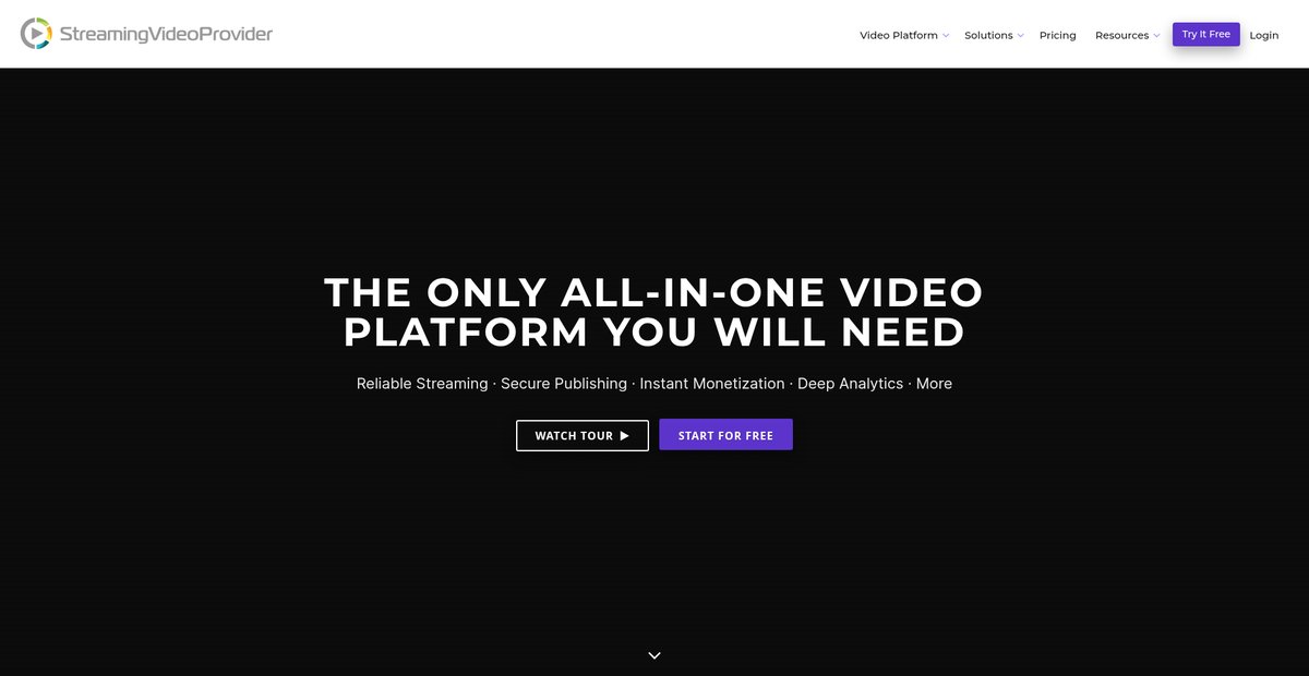 Streaming Video Hosting and Live Video Streaming Services Screenshot
