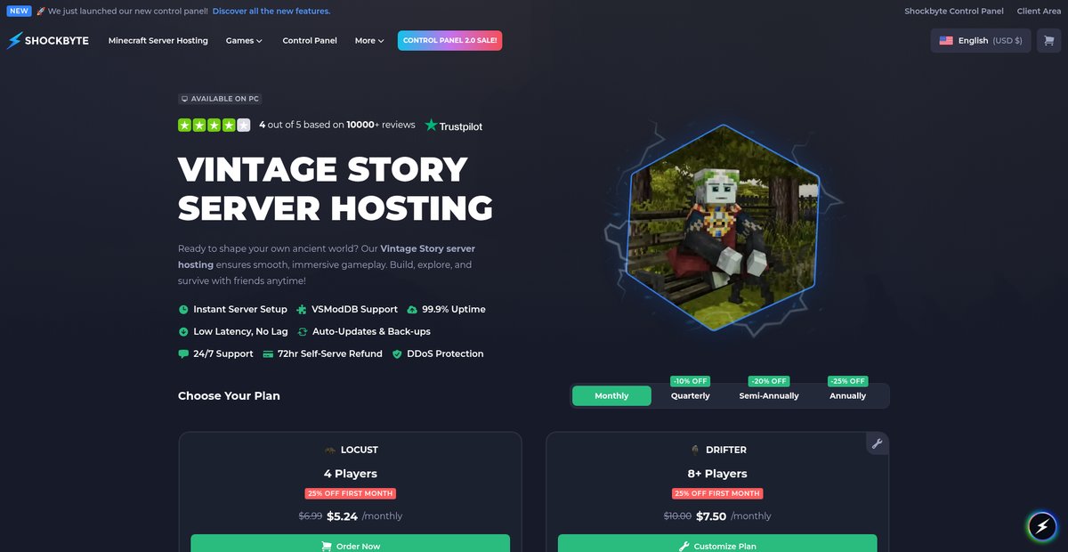 Vintage Story Server Hosting Screenshot