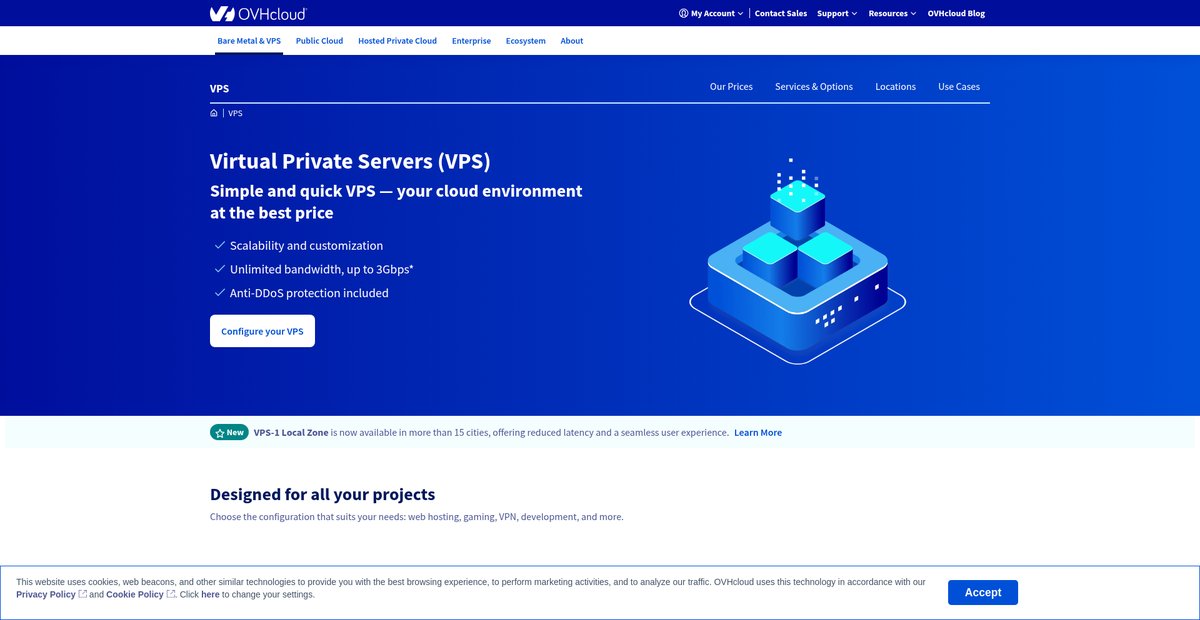 OVHcloud VPS - Your Virtual Private Server in the Cloud Screenshot