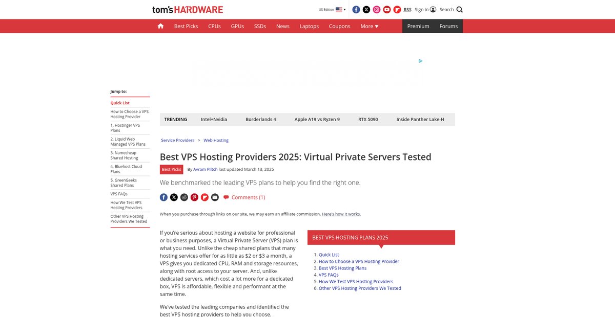 Best VPS Hosting Providers 2025: Virtual Private Servers ... Screenshot