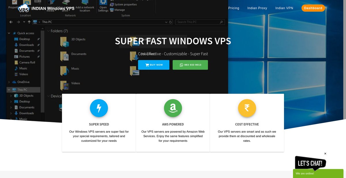 Indian Windows VPS | Buy Super Fast & Highly Reliable Indian VPS Screenshot