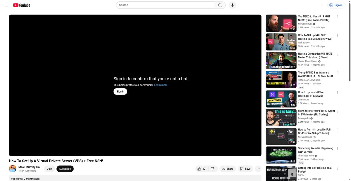 How To Set Up A Virtual Private Server (VPS) + Free N8N! Screenshot