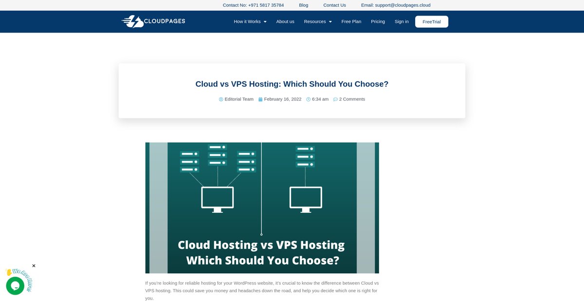 Cloud vs VPS Hosting: Which Should You Choose? Screenshot