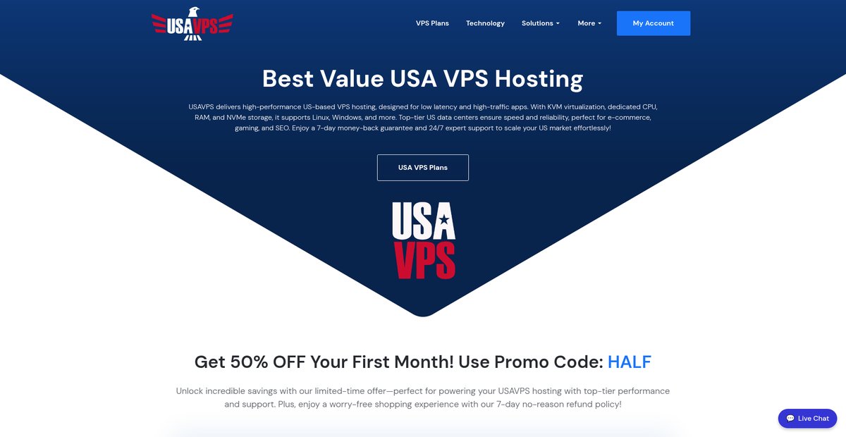 USA VPS Hosting | High-Performance Cloud VPS from $4/mo Screenshot