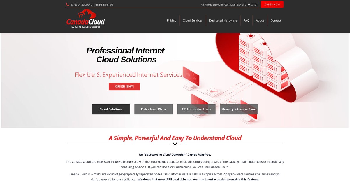 Canada Cloud – Canadian Data Sovereignty Guaranteed Screenshot