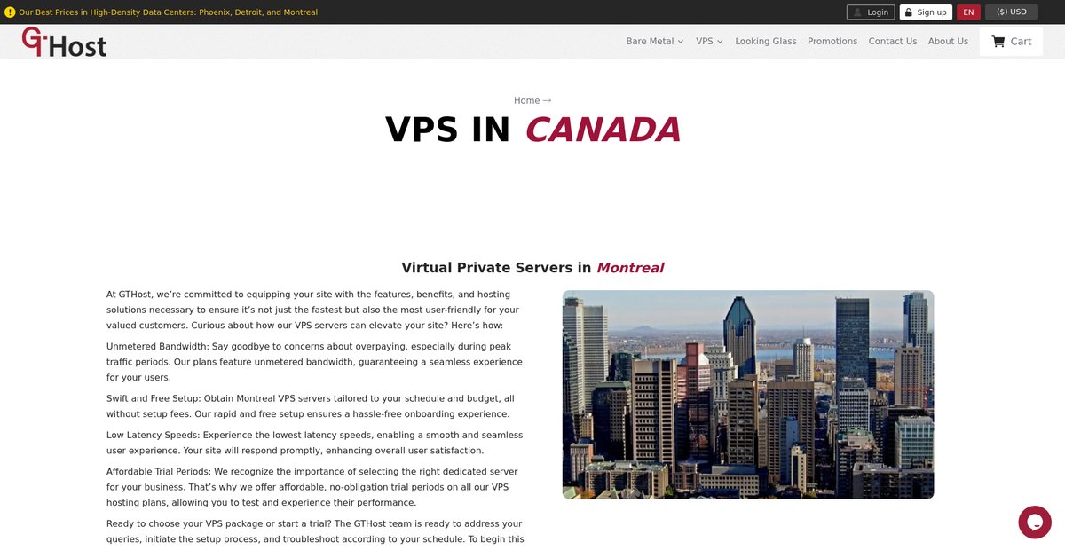 VPS In Canada - Upgrade Your Digital Presence Screenshot