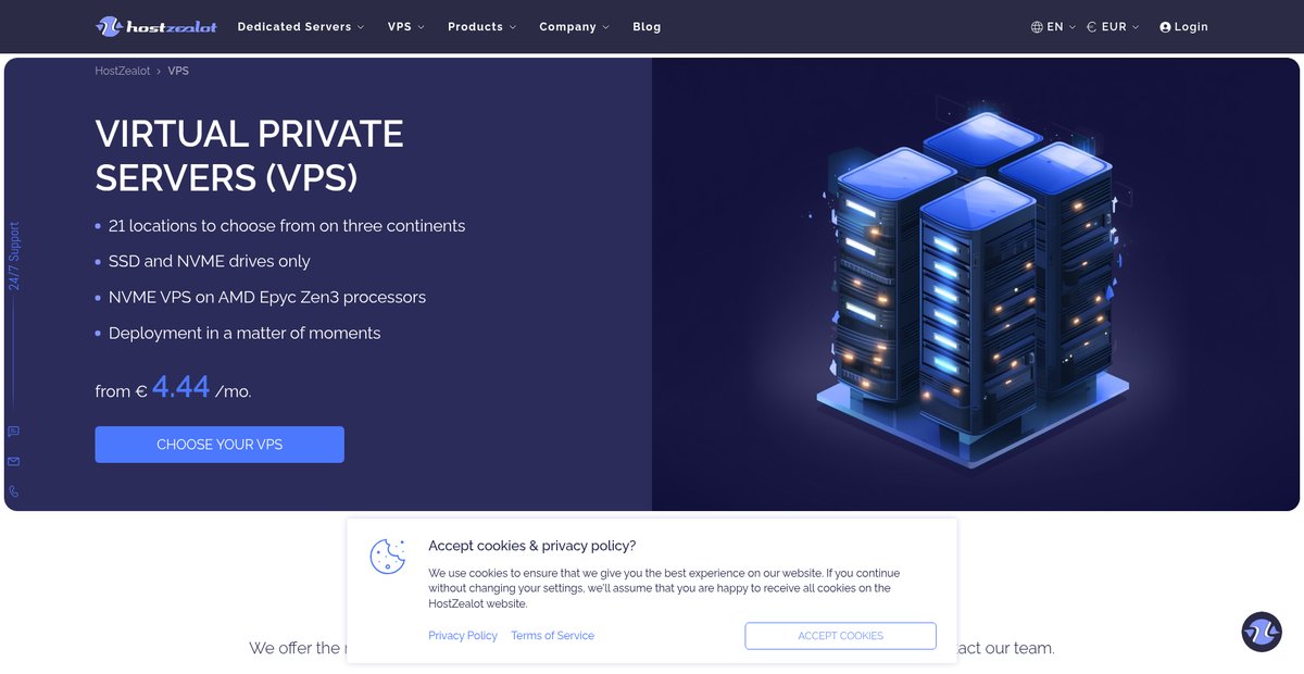 VPS hosting - cheap virtual server with 99.9% uptime work Screenshot