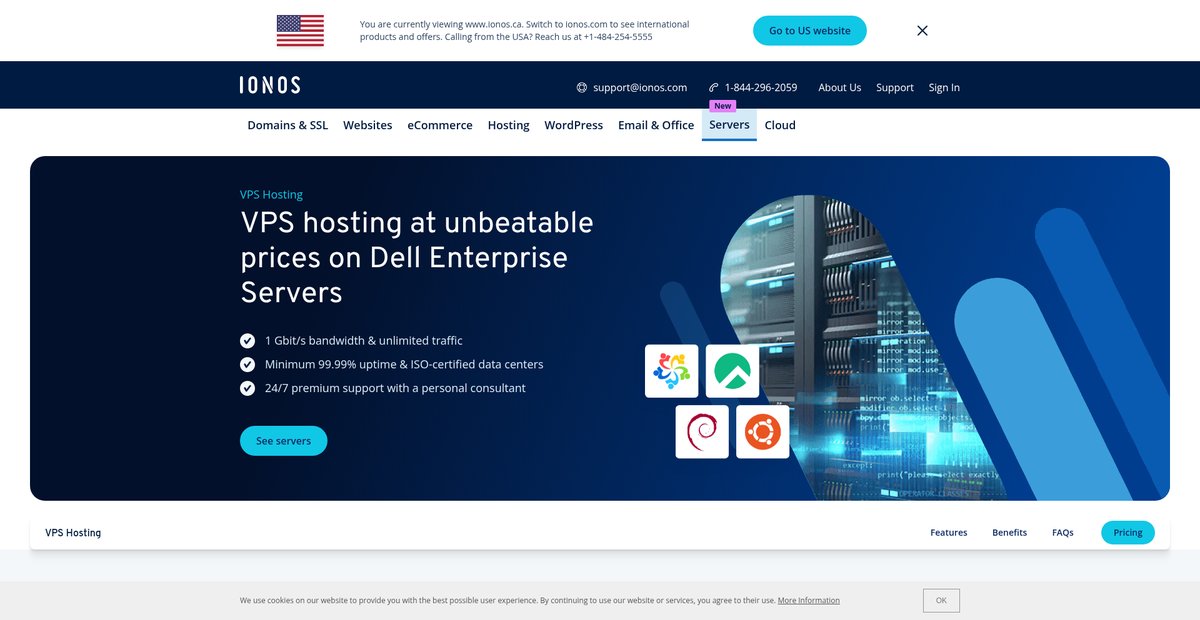 VPS Hosting » Cheap Virtual Servers from $1/mo. Screenshot