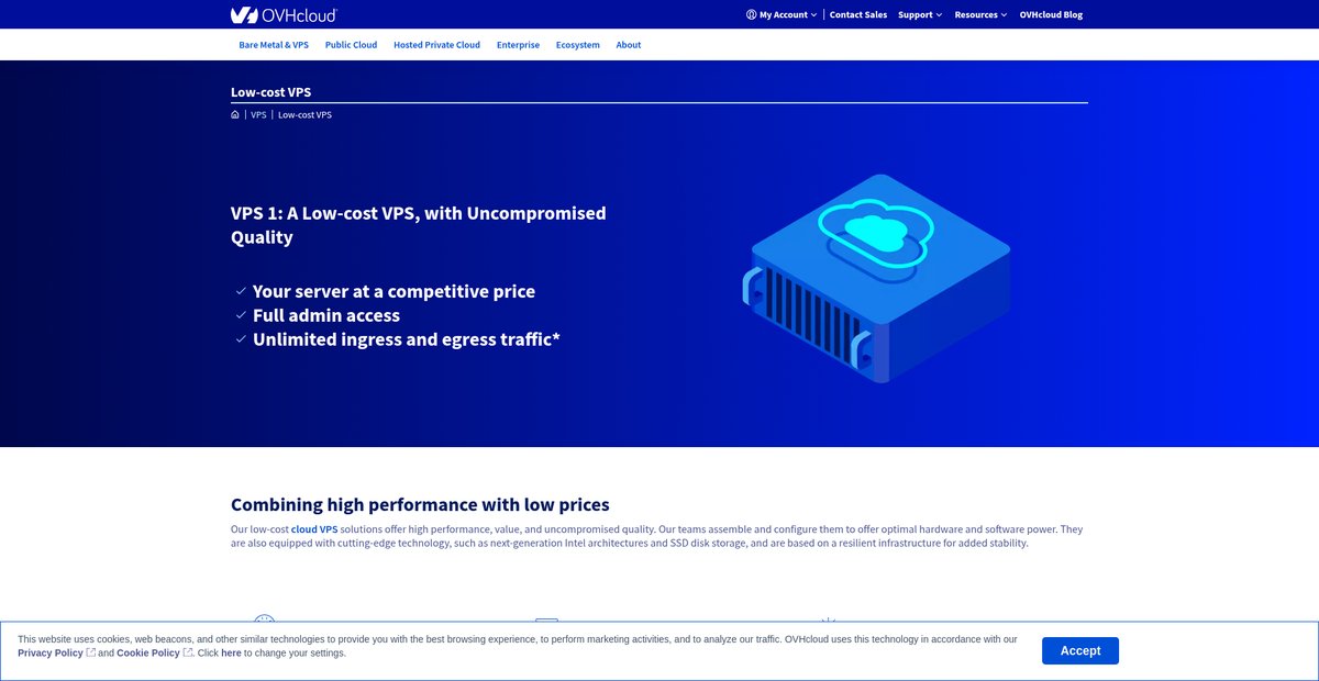 Low-cost VPS Screenshot