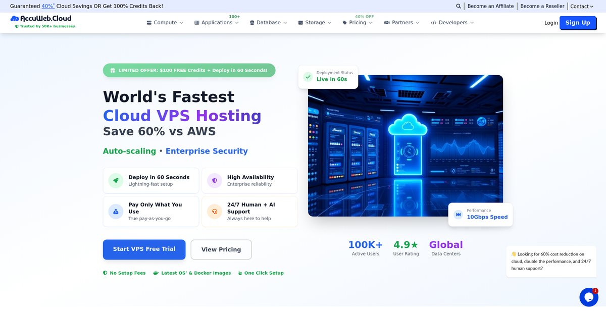 Pay-As-You-Go Cloud VPS Hosting | Instantly Scalable Screenshot