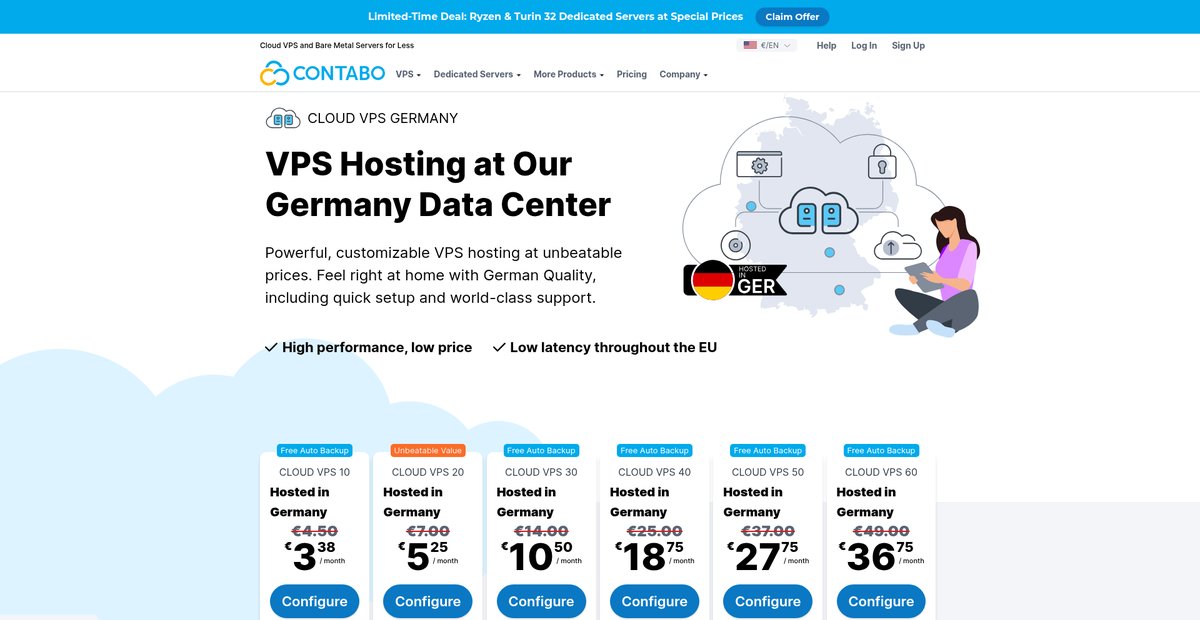 VPS Hosting at Our Germany Data Center Screenshot