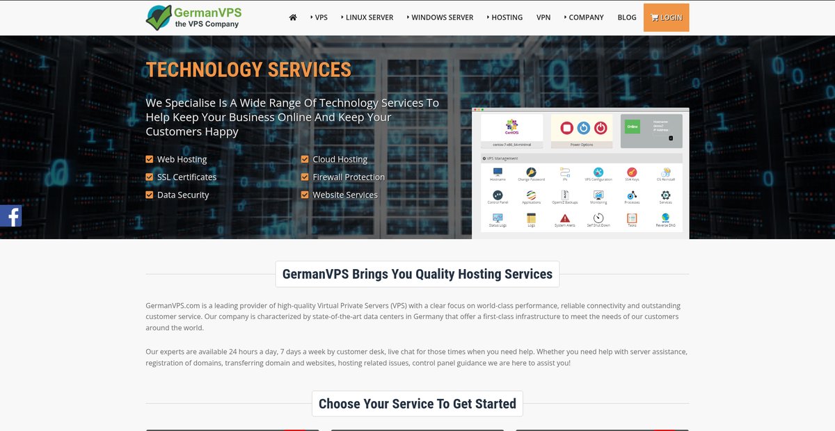 GermanVPS.com - The VPS Company with Powerful Cloud ... Screenshot