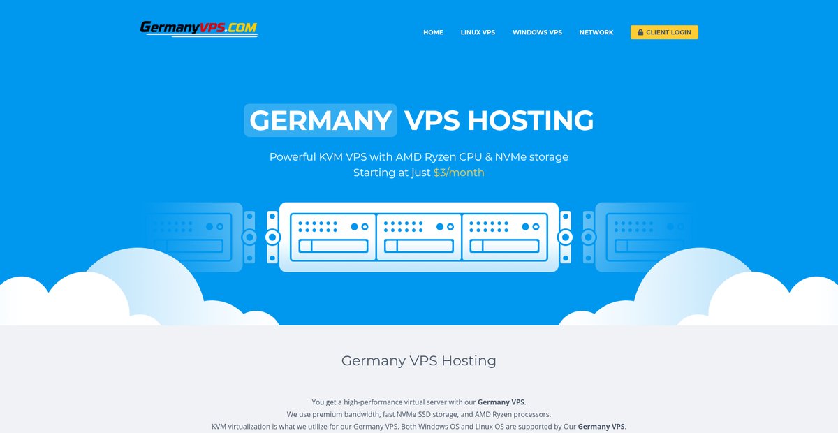 Germany VPS Hosting | Affordable Server in Frankfurt, Germany Screenshot