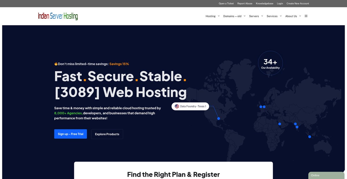 Home - Indian Server Hosting - #1 India's Cheap Web Hosting Screenshot