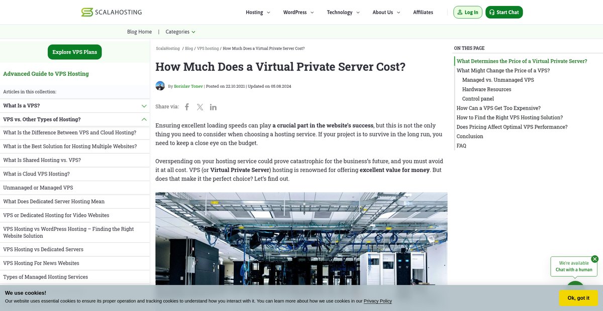How Much Does a Virtual Private Server Cost? Screenshot
