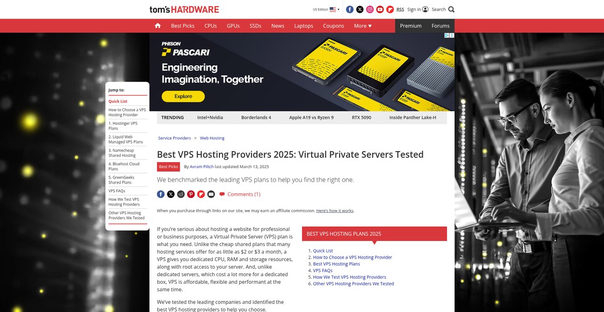 Best VPS Hosting Providers 2025: Virtual Private Servers ... Screenshot