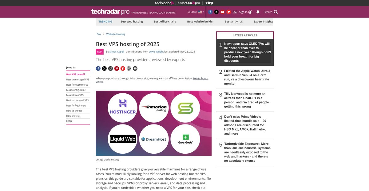 Best VPS hosting of 2025 Screenshot
