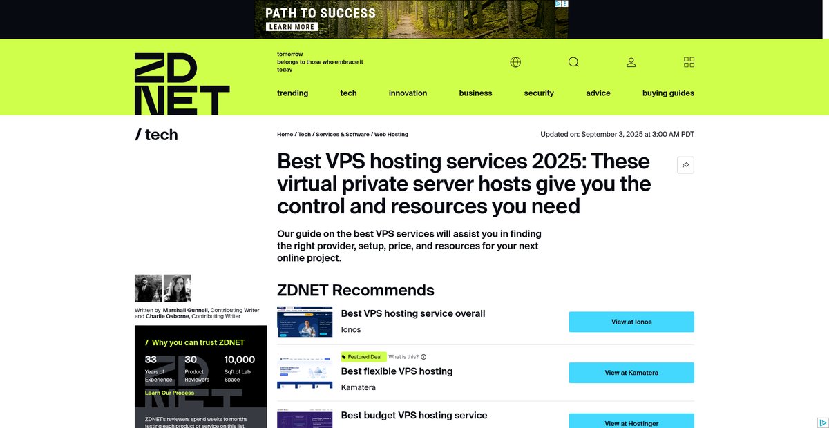 The best VPS hosting services for 2025: Expert tested Screenshot