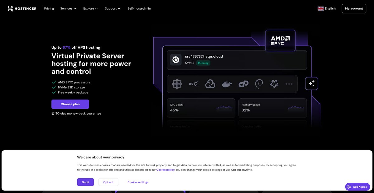 VPS Hosting UK | NVMe SSD | AMD Ryzen CPUs Screenshot