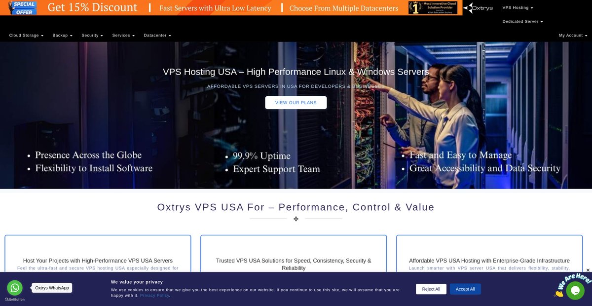 Oxtrys: VPS USA | Buy VPS Hosting & Servers in USA Screenshot