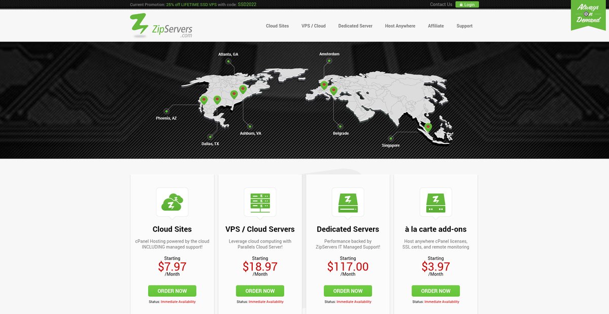 Zip Servers Screenshot