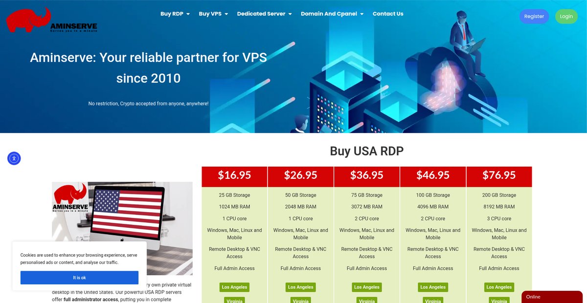 Buy USA RDP 2025 With Admin Access - Free Instant Setup Screenshot