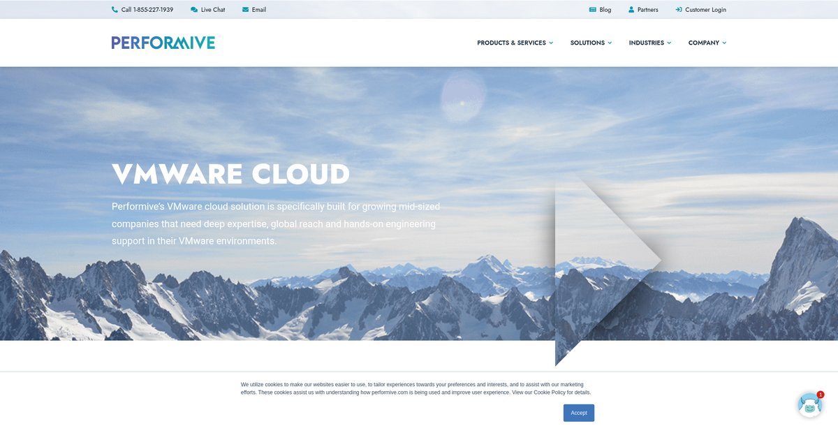 VMware Cloud Solutions and Expert Engineering Support | Performive Screenshot