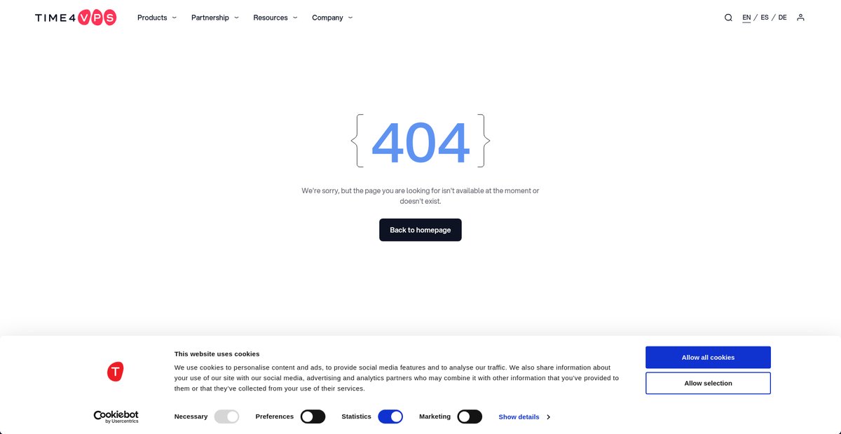 VMware cloud hosting - Time4VPS Screenshot