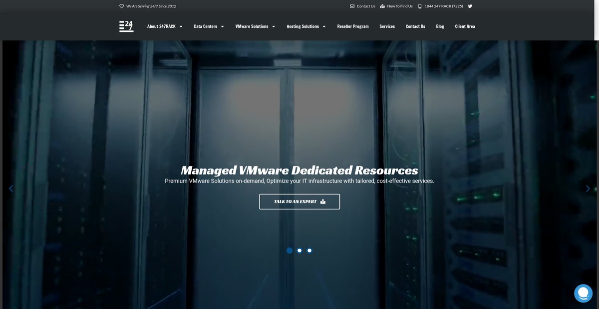 VMware Server Private Cloud Servers Solutions - 247Rack.Com Screenshot