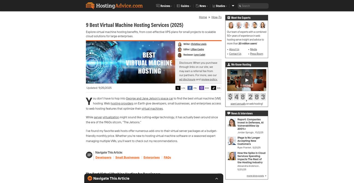 9 Best Virtual Machine Hosting Services (2025) Screenshot