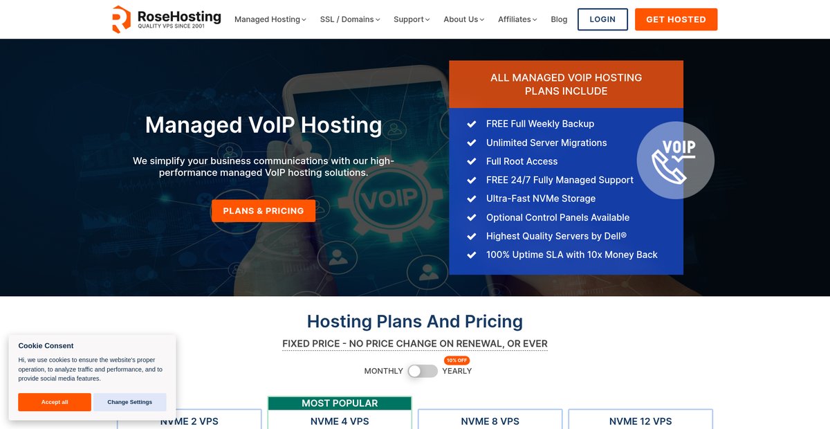 Managed VoIP Hosting: 24/7 Support Screenshot