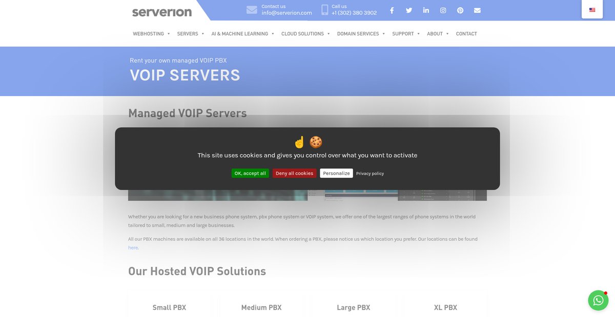 Rent your own VOIP PBX Server and reduce costs Screenshot