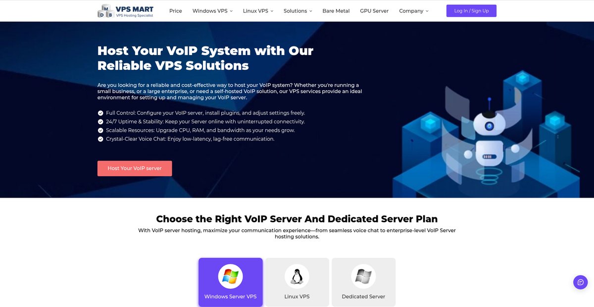 Host Your VoIP System with Our Reliable VPS Solutions Screenshot