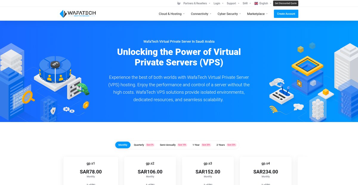 Virtual Private Server Hosting Saudi Arabia Screenshot