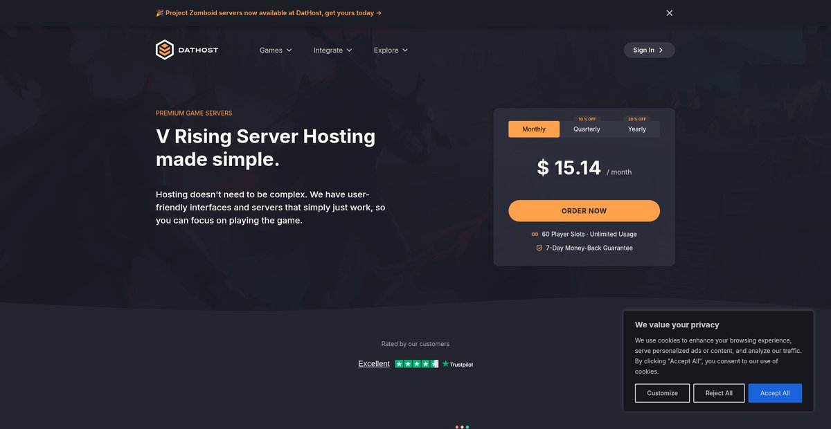 V Rising Server Hosting Made Simple Screenshot