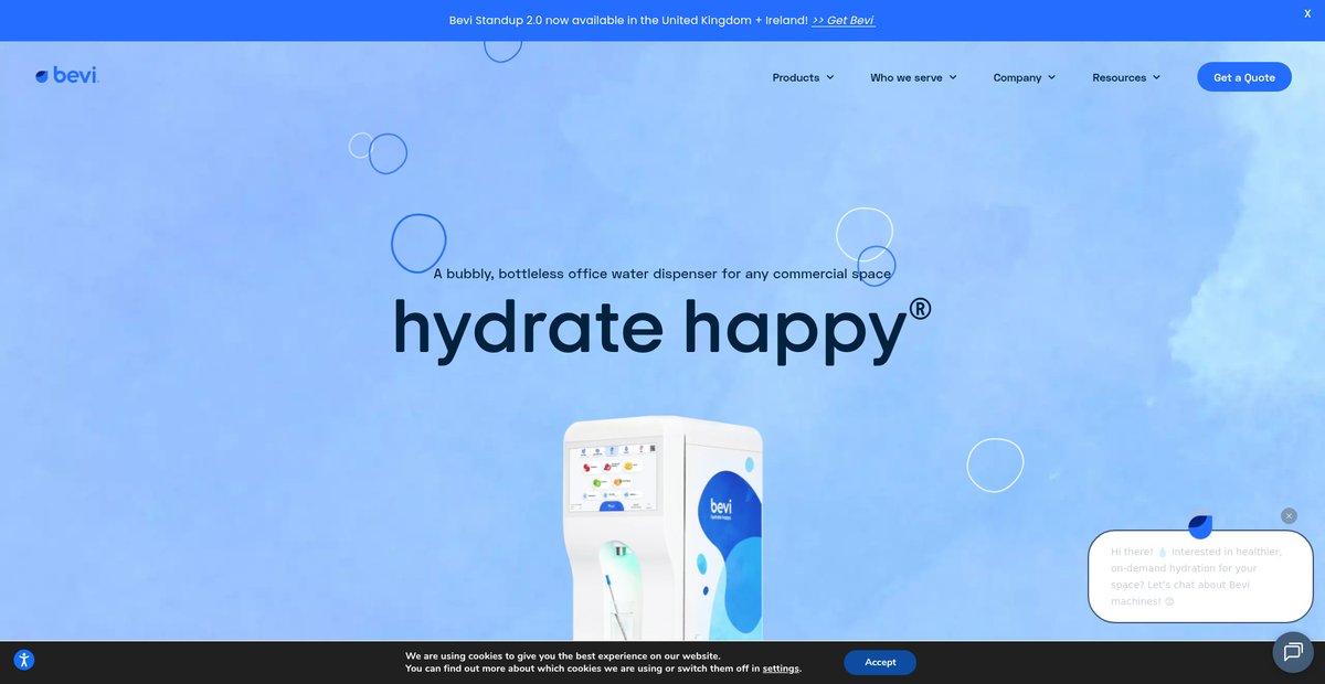 Bevi: Office Water Dispenser and Cooler Screenshot