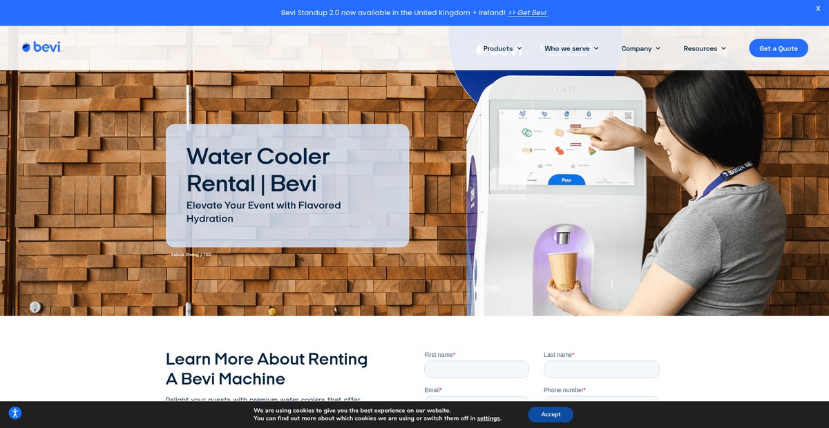 Water Cooler Rental | Bevi Screenshot