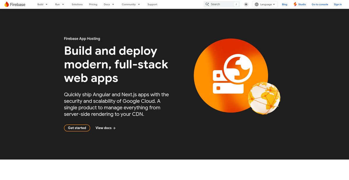 Build and deploy modern, full-stack web apps - Firebase Screenshot